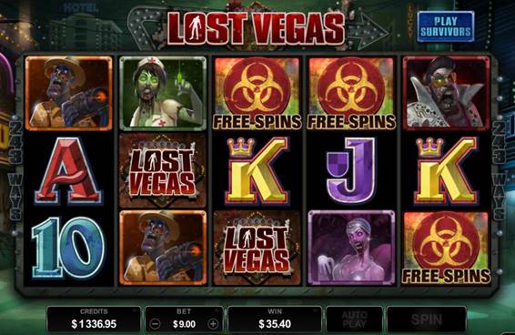 LOST VEGASのフリースピンゲット