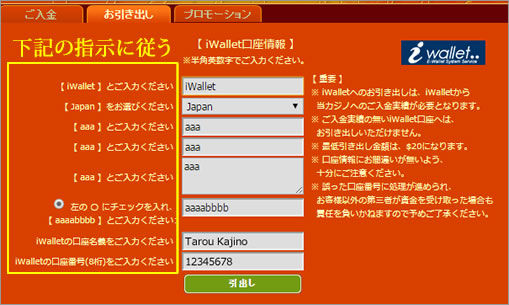 ジパング引き出し入力画面