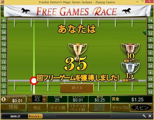 1着は35ゲーム