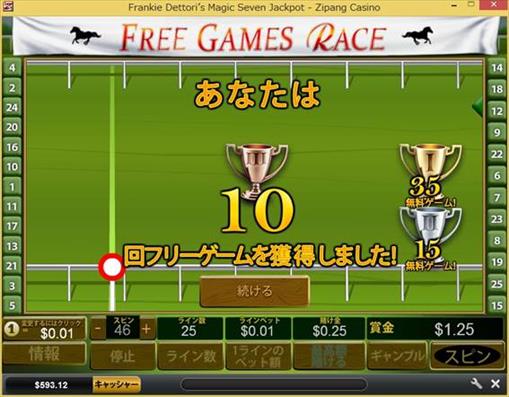 3着は10ゲーム