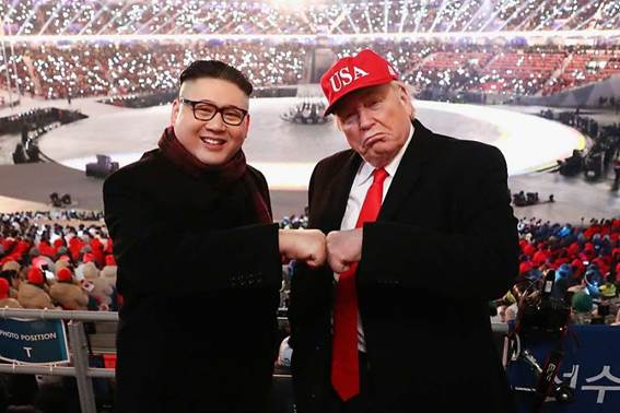 トランプ氏と金正恩のそっくり