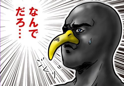 戦慄するペンギンさん