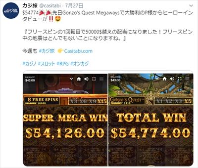 ツイッターTOTALWIN$54774.00