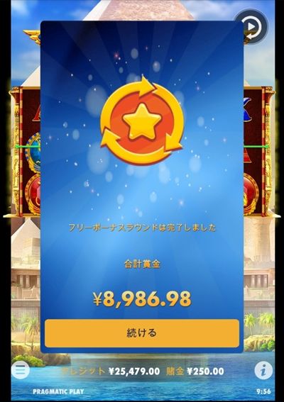 賞金合計8986.98円