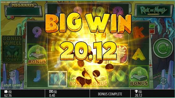 BIGWINで$20.12獲得