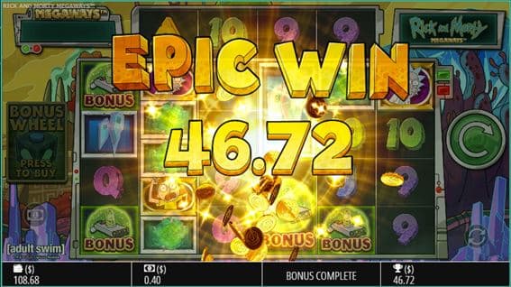 EPICWINで$46.72獲得