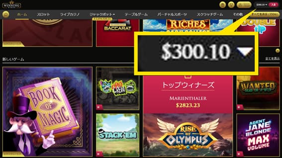 ecoPayzで$300を入金