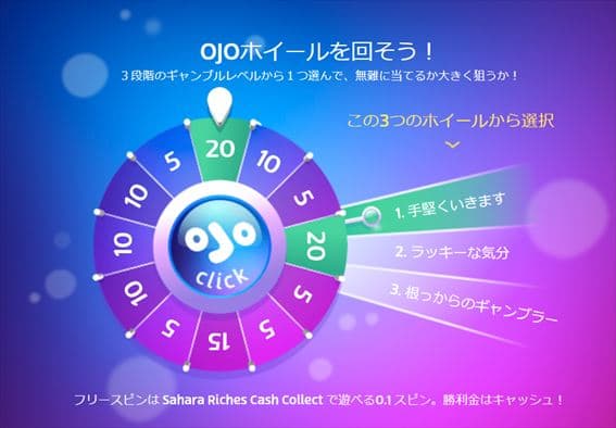 指定の機種のフリースピンが貰える