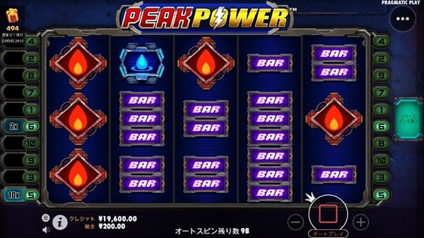 PEAK Powerのゲーム画面