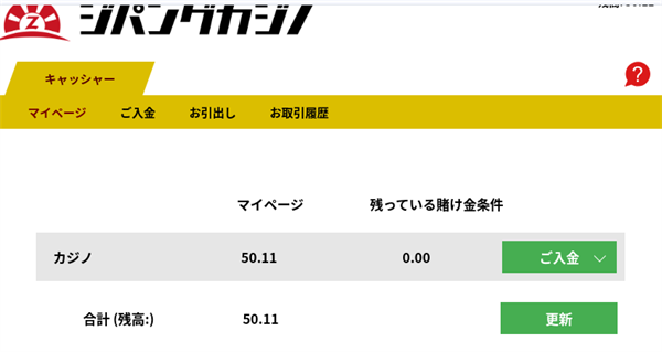 50ドルが入っている