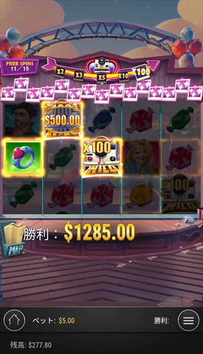 合計1200ドルオーバーの勝利