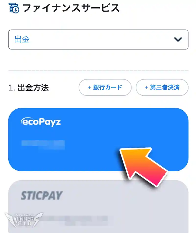 ecoPayz（エコペイズ）を選ぶ