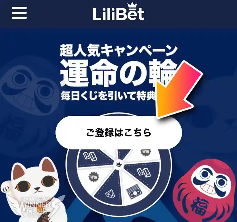 リリベットの公式サイトにアクセス