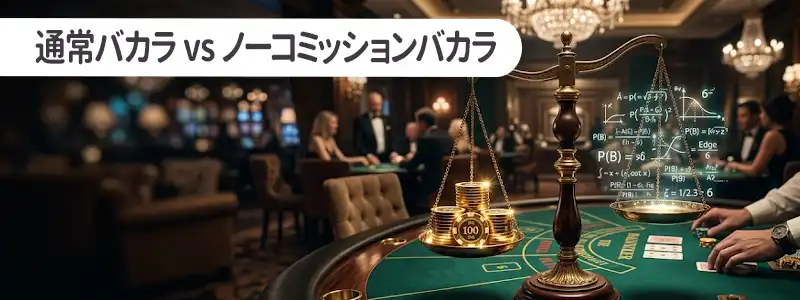 【徹底検証】通常バカラ 対 ノーコミッションバカラ