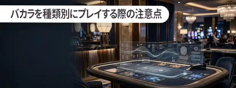 バカラを種類別にプレイする際の注意点
