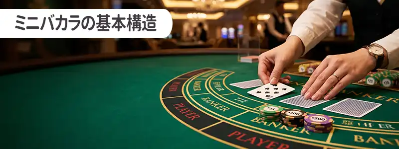 ミニバカラの基本構造とランドカジノ特有の進行ルール