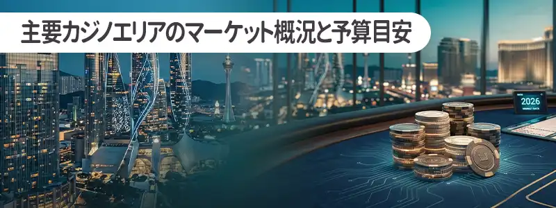 【2026年最新】主要カジノエリアのマーケット概況と予算目安