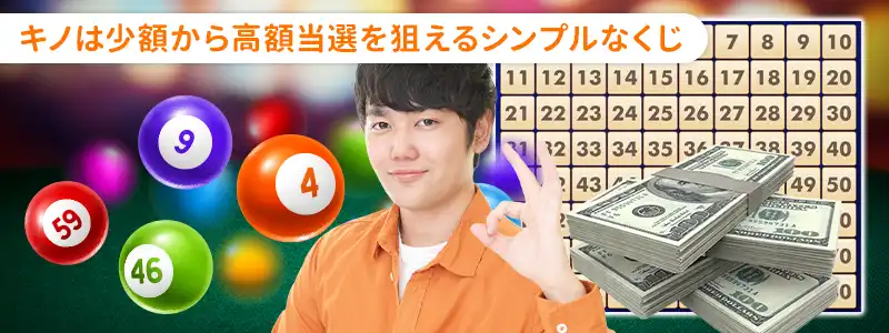 カジノゲームのキノとは1から80の数字を選ぶだけの数字当てゲーム