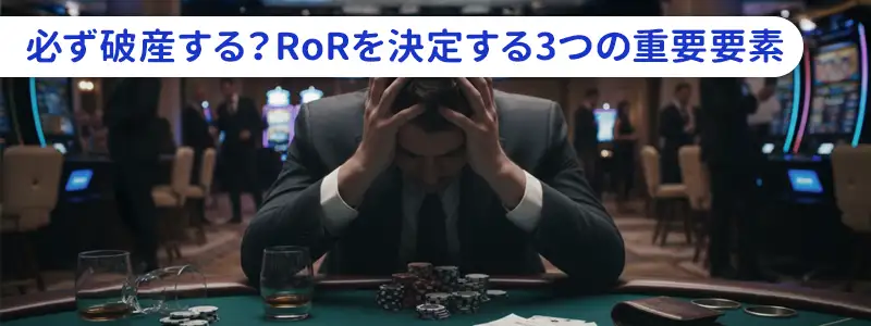 あなたの破産確率(RoR)を決定する3つの重要要素