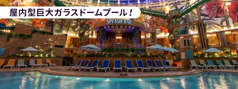 年中楽しめる屋内ウォーターパーク「スプラッシュ・ベイ」