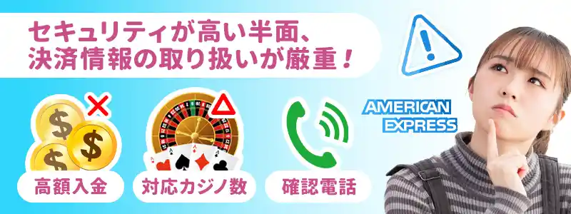 アメックスを入金に利用するデメリットと注意点