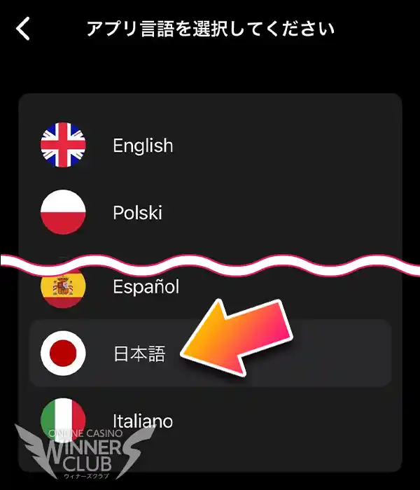 言語・外観の設定:日本語に変更可能