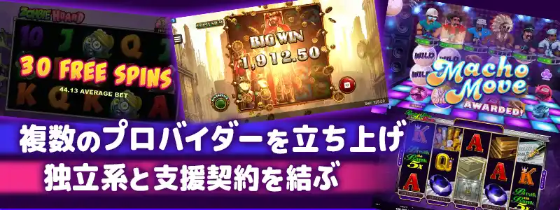 複数のソフトウェアプロバイダーを立ち上げ、独立系と支援契約を結ぶ