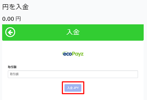 エコペイズからの入金画面3