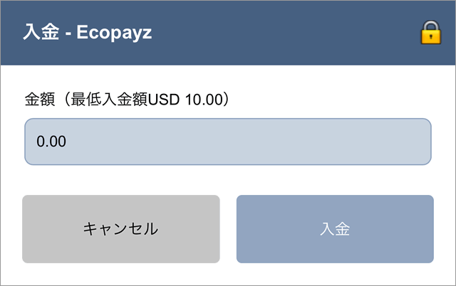 エコペイズの入金画面２