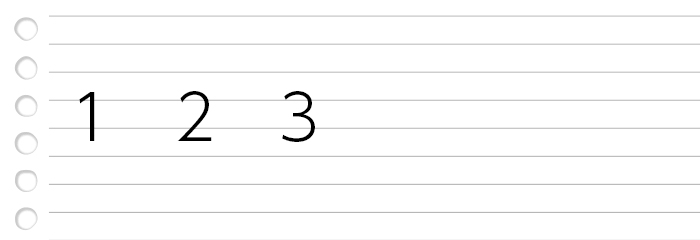魔法の数字「1,2,3」