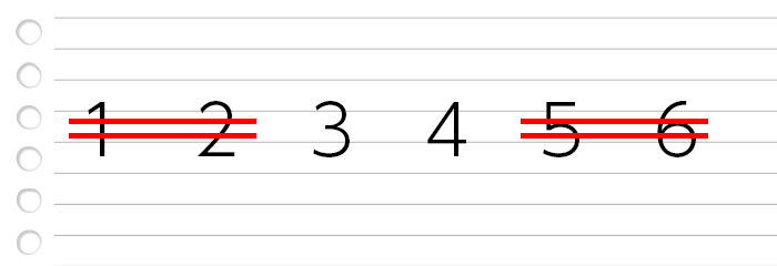 両端から2個の数字を消す