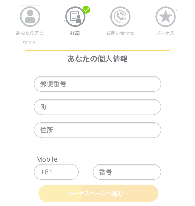 ネットベットカジノ登録画面4