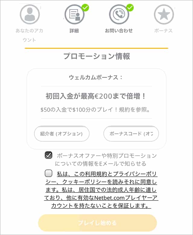 ネットベットカジノ登録画面5